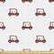 Ambesonne Golf Fabric by the Yard, Carts Pattern Golfing Stroke Play Hobby Game Sports Leisure Concept, Decorative Fabric for Upholstery and Home Accents, Red Charcoal Grey